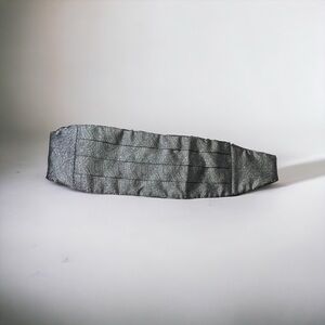 Silver Paisley Cummerbund